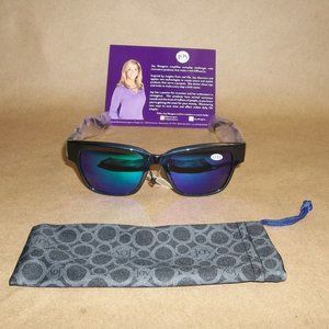 1 Pair of JOY MANGANO Couture SHADES 3.50 Readers BIFOCAL SUNGLASSES Dark Blue